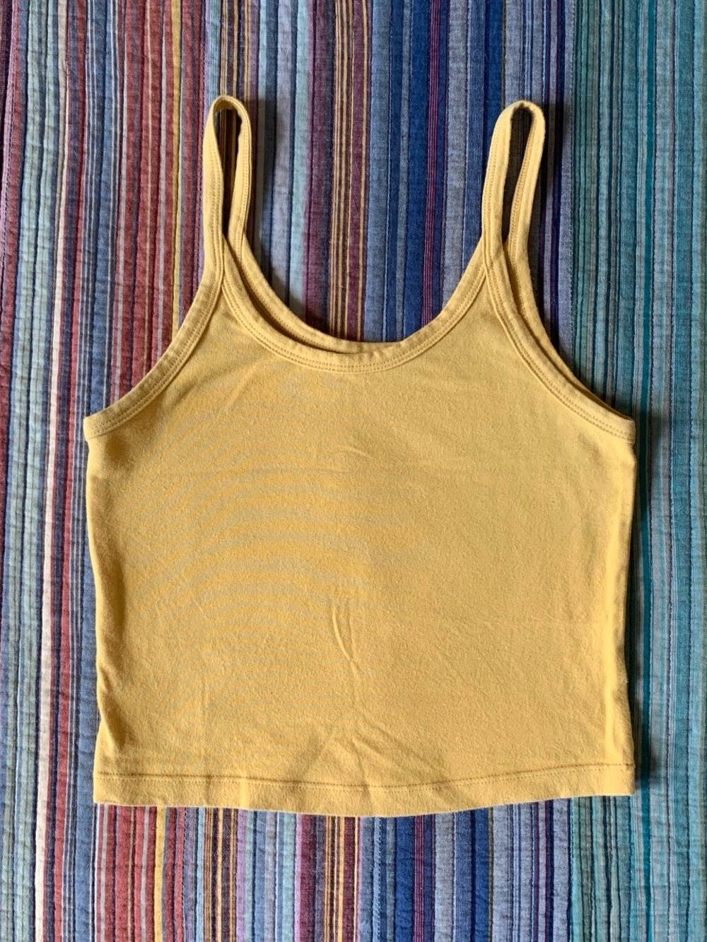 ARQ yellow cropped tank